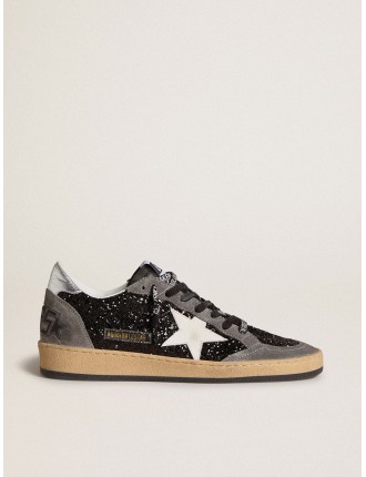 Ball Star Donna in glitter con stella in pelle e talloncino in pelle laminata