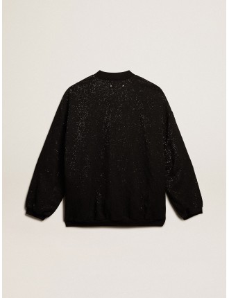 Giacca cardigan di colore nero da uomo con paillettes