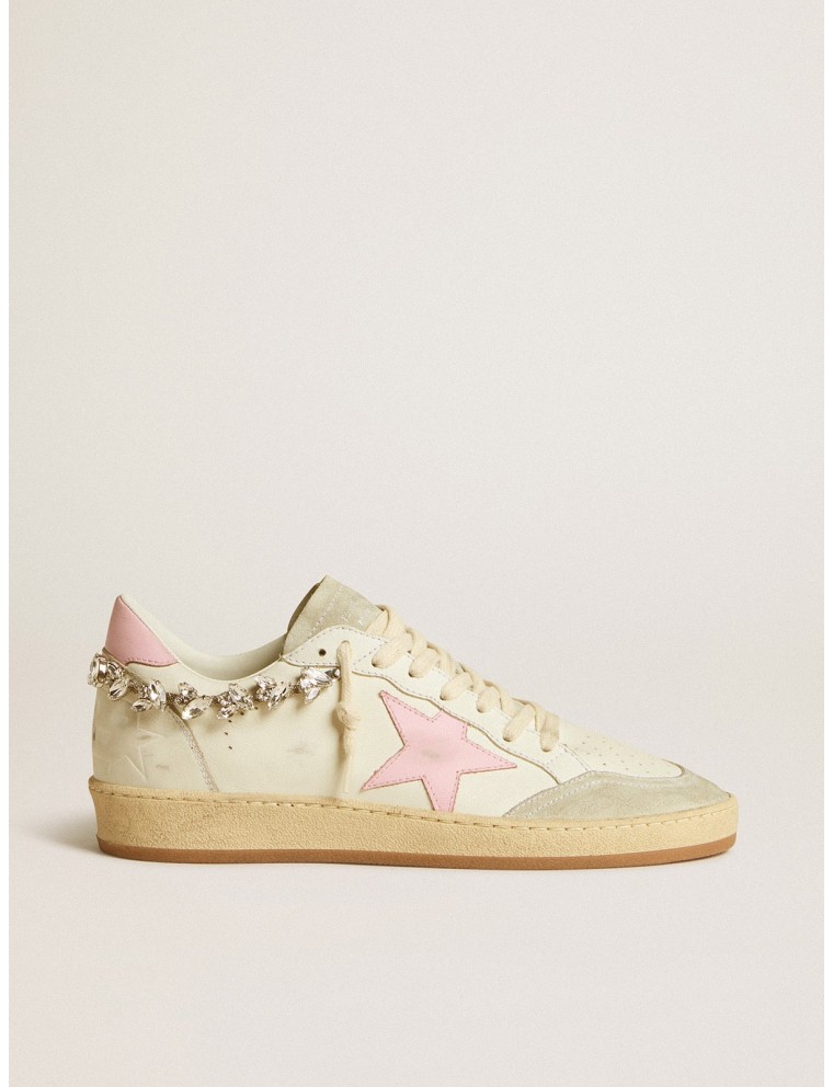 Ball Star Donna LTD con stella in pelle rosa e applicazione con cristalli