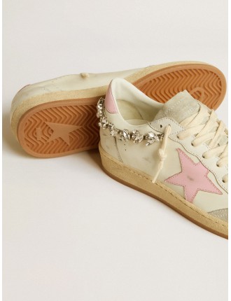 Ball Star Donna LTD con stella in pelle rosa e applicazione con cristalli