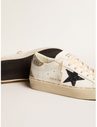 Hi Star Donna con stella in glitter blu e talloncino in glitter platino