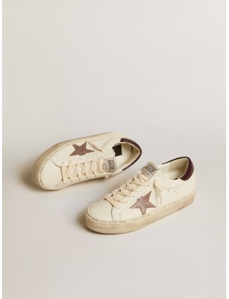 Hi Star Donna LTD in nappa con stella in glitter e talloncino stampa lucertola