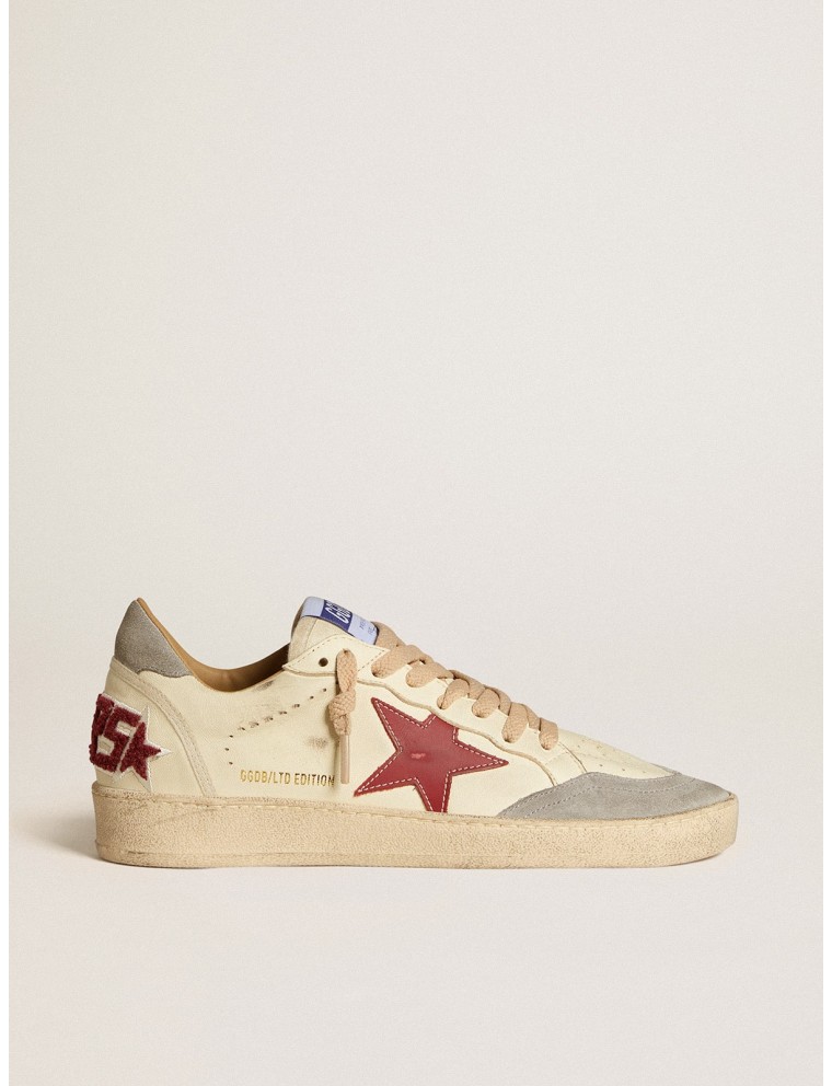 Ball Star Donna LTD in nappa con stella in pelle e talloncino in suede argento