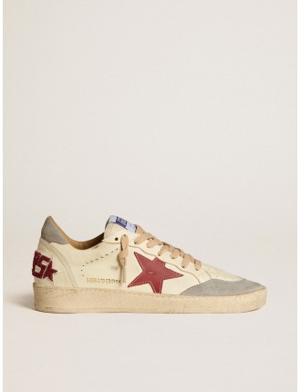 Ball Star Donna LTD in nappa con stella in pelle e talloncino in suede argento