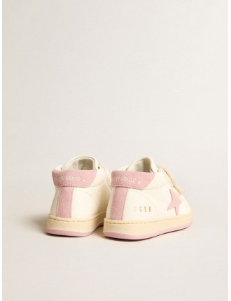 June Junior in nappa con stella e talloncino in suede rosa antico