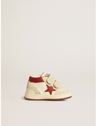 June Junior in nappa e suede con stella e talloncino in pelle rossa