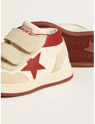 June Junior in nappa e suede con stella e talloncino in pelle rossa