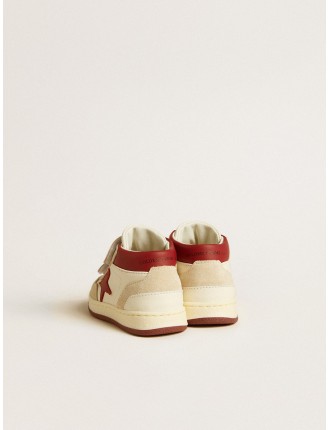 June Junior in nappa e suede con stella e talloncino in pelle rossa