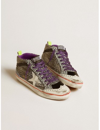 Mid Star Donna LAB in pelle animalier e stella bianca