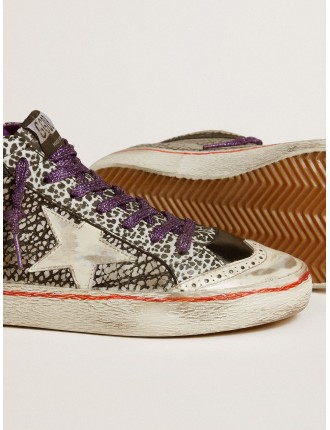 Mid Star Donna LAB in pelle animalier e stella bianca