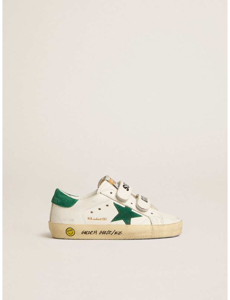 Old School Junior con stella e talloncino in suede verde