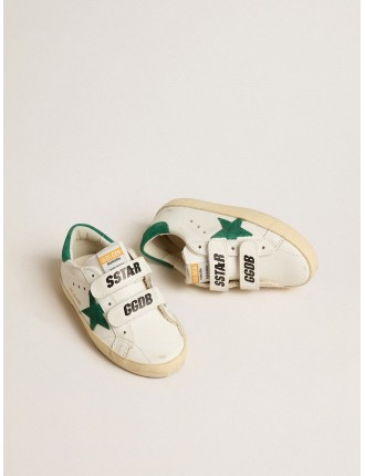 Old School Junior con stella e talloncino in suede verde