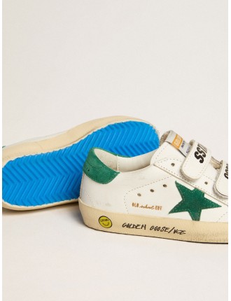 Old School Junior con stella e talloncino in suede verde