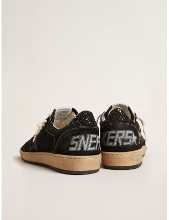 Ball Star in rete nera con stella in suede nero