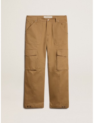 Pantalone cargo color khaki beige