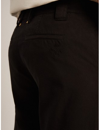 Pantalone chino da uomo in cotone color nero