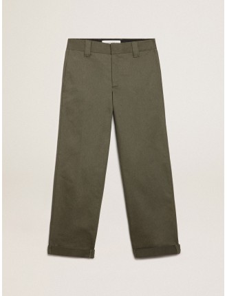 Pantalone chino Golden Collection color verde militare