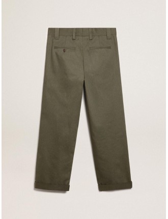 Pantalone chino Golden Collection color verde militare