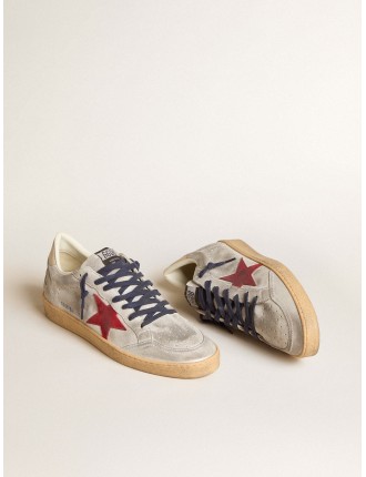 Ball Star in suede laminato con stella in suede e talloncino in pelle