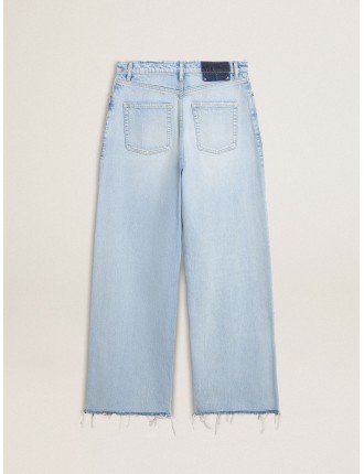 Pantalone in denim da donna effetto lived-in