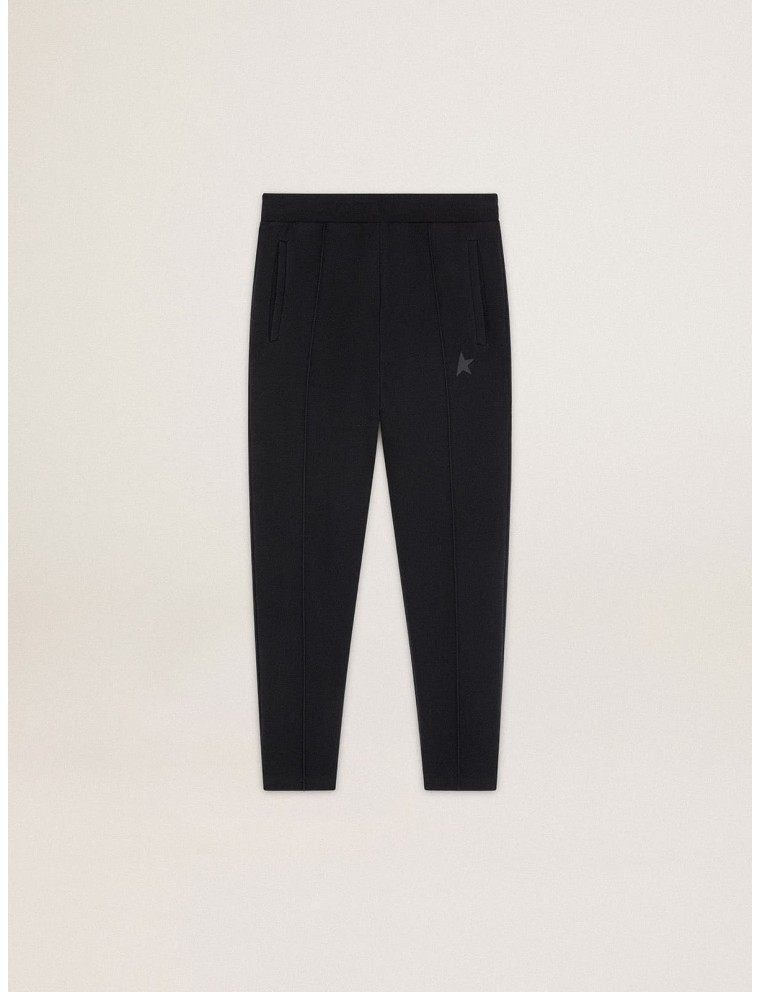 Pantalone jogging da uomo color nero con stella sul davanti