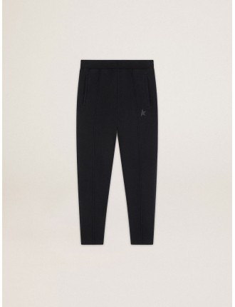 Pantalone jogging da uomo color nero con stella sul davanti