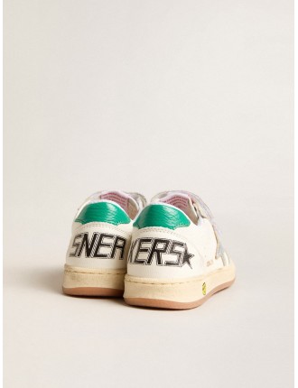 Ball Star Junior con stella argento e talloncino in suede verde