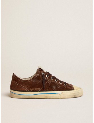 Sneaker V-Star LTD in suede color marrone scuro con stella ton sur ton