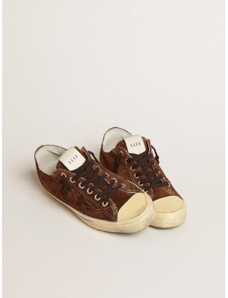 Sneaker V-Star LTD in suede color marrone scuro con stella ton sur ton