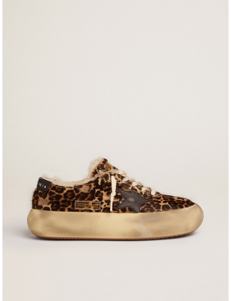 Space-Star Uomo in cavallino animalier e fodera in shearling