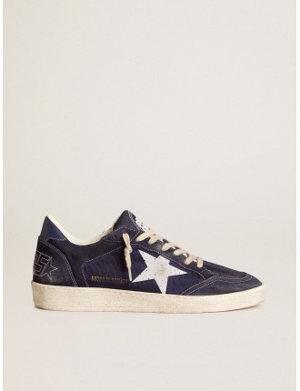 Ball Star LTD in suede e nylon blu con stella bianca e talloncino blu