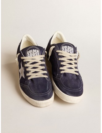 Ball Star LTD in suede e nylon blu con stella bianca e talloncino blu