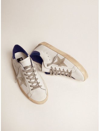 Super-Star Donna con stella in suede e talloncino blu