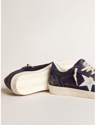 Ball Star LTD in suede e nylon blu con stella bianca e talloncino blu