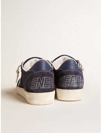 Ball Star LTD in suede e nylon blu con stella bianca e talloncino blu