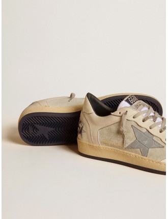 Ball Star LTD Uomo in pelle e suede con stella in pelle stampa coccodrillo