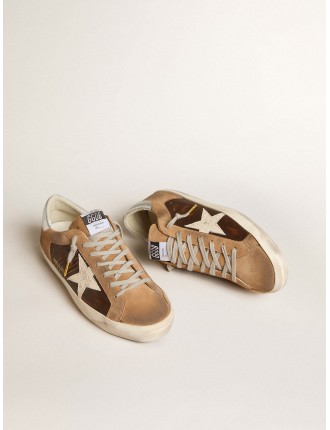 Super-Star LTD in pelle marrone e suede tabacco con stella bianca