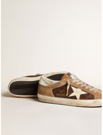 Super-Star LTD in pelle marrone e suede tabacco con stella bianca