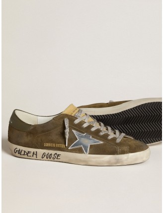 Super-Star LTD in suede con stella in pelle laminata e talloncino in pelle