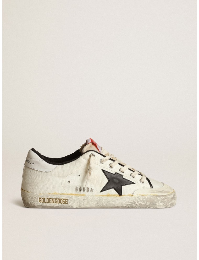 Super-Star Uomo LTD in canvas beige con stella nera