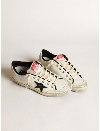 Super-Star Uomo LTD in canvas beige con stella nera