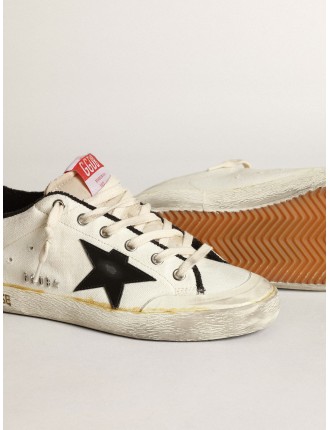 Super-Star Uomo LTD in canvas beige con stella nera