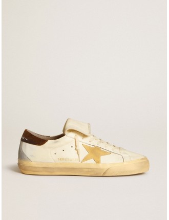 Super-Star Uomo LTD in nappa con stella in suede e talloncino marrone