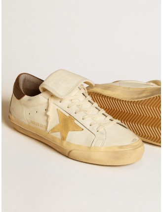 Super-Star Uomo LTD in nappa con stella in suede e talloncino marrone