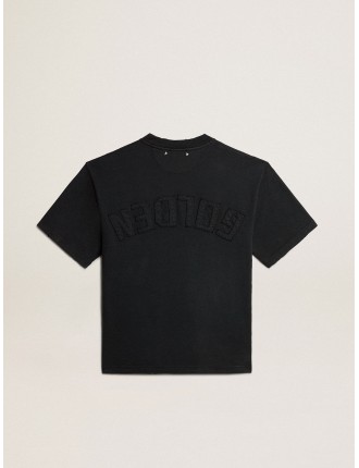 T-shirt di colore nero lavato con logo reverse sul retro - Jersey Capsule