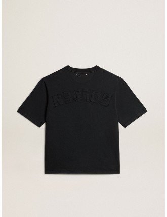 T-shirt di colore nero lavato con logo reverse sul retro - Jersey Capsule