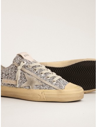 V-Star Donna LTD in glitter argento con stella in suede color ghiaccio