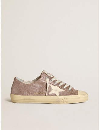 V-Star in suede laminato marrone chiaro con stella in pelle crema