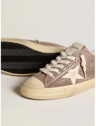 V-Star in suede laminato marrone chiaro con stella in pelle crema