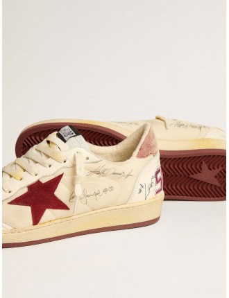 Ball Star Uomo LTD in nylon con stella in suede melograno e talloncino in pelle